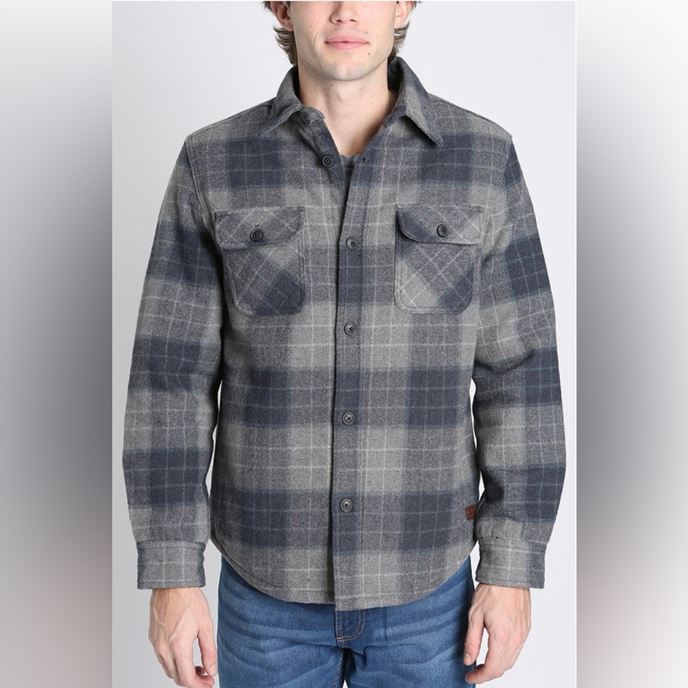 Jachs Men's Wool Blend Shirt Jacket, Size XXL